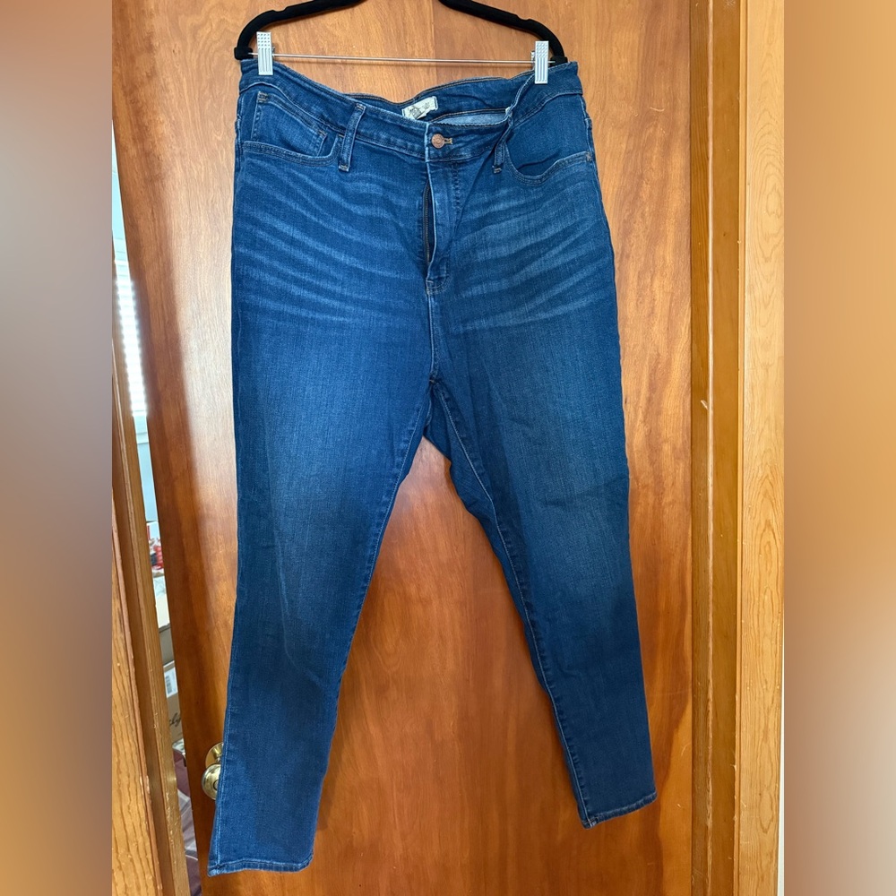 Madewell Women’s Skinny Dark Wash Curvy Roadtripper Jeans, Size 34